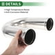 thumbnail image 5 of Tubo de escape Mandrel de 180 grados con bead roll Tubería de escape personalizada para automóvil modificado 4" OD 11.81" Longitud Acero inoxidable T304 Tono plateado, 5 of 7