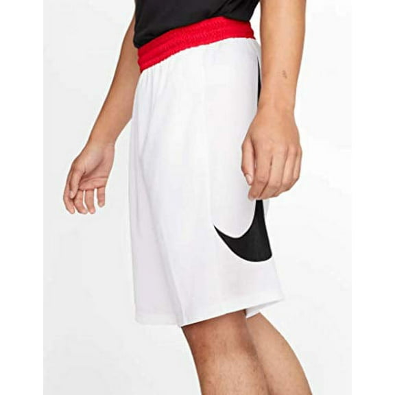 Nike HBR Men's Basketball Shorts (Large, White/Black)