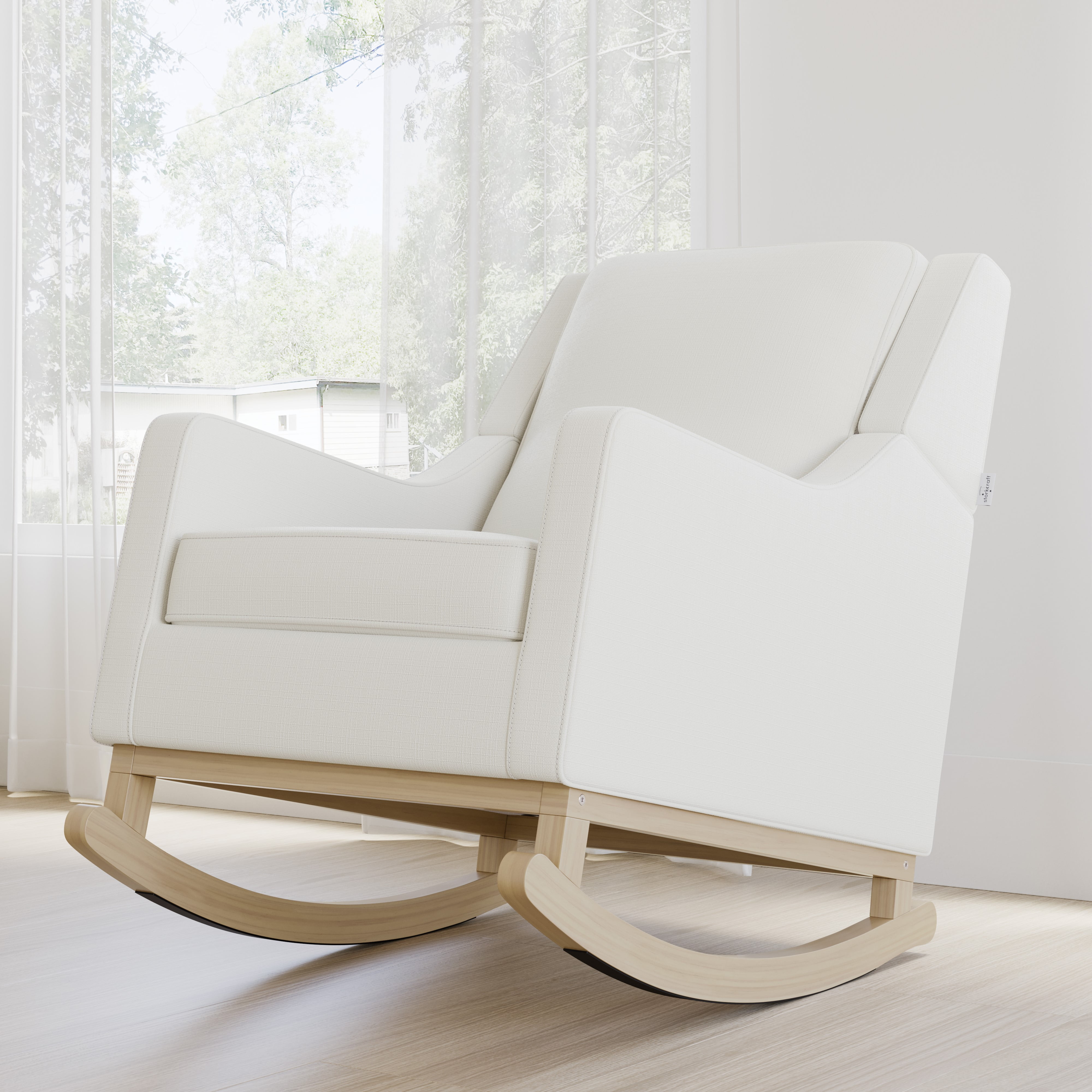 Storkcraft Pasadena Infant Nursery Rocker, Driftwood with Ivory Basketweave
