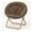 Beige Gold, variant on XiHuaZhaoChen Saucer Chair for Adults, Comfy Living Room Lounge Chair for Bedroom Corner, Dorm, Apartment, Faux Fur Fluffy Circle Accent Seat with Thick Padded & Folding Metal Frame (Grey)