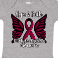 thumbnail image 4 of Inktastic Multiple Myeloma Cancer Awareness Hope & Faith with Butterfly Ribbon Boys or Girls Baby Bodysuit, 4 of 5