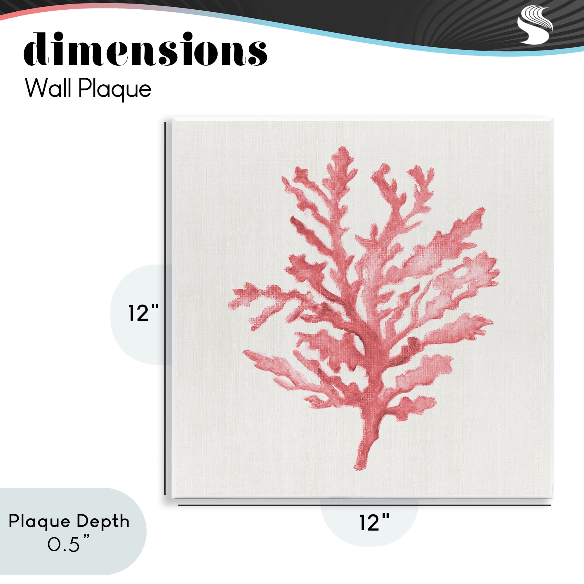 Stupell Industries Rosy Pink Coral Branch Wall Plaque Art, design by Janet Tava
