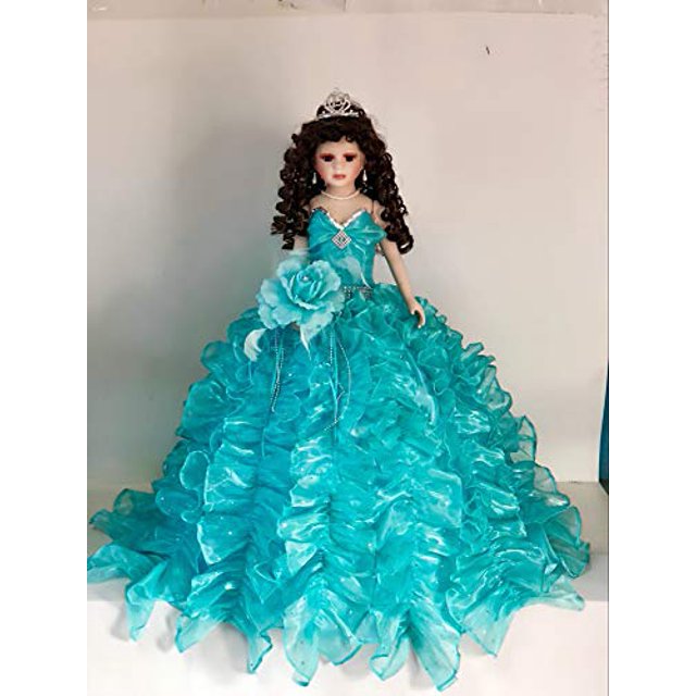 Jmisa 24 "Umbrella Porcelana Dolls Quince Anos Aqua J.Misa Collection 67797400
