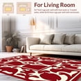 thumbnail image 2 of ODIKA 3'x5' Machine Washable Non-Slip Area Rug, Vintage Geometric High Traffic Rug, Red, 241053, 2 of 7