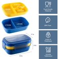 thumbnail image 3 of Box Adult Lunch Box,3 Stackable Bento Lunch Containers for Adults/Kids, Modern Minimalist Design Bento Box, 3 of 7