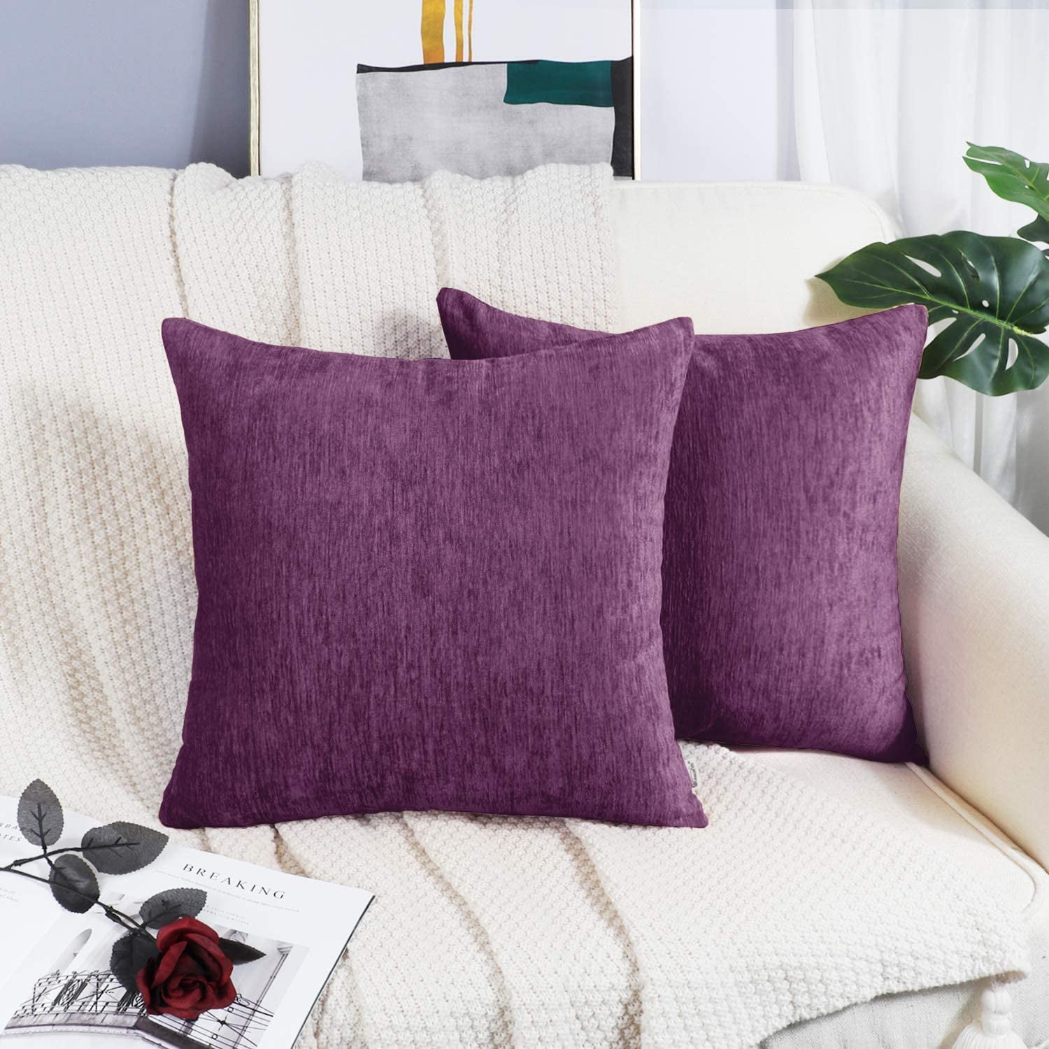 Chenille couch pillows sale