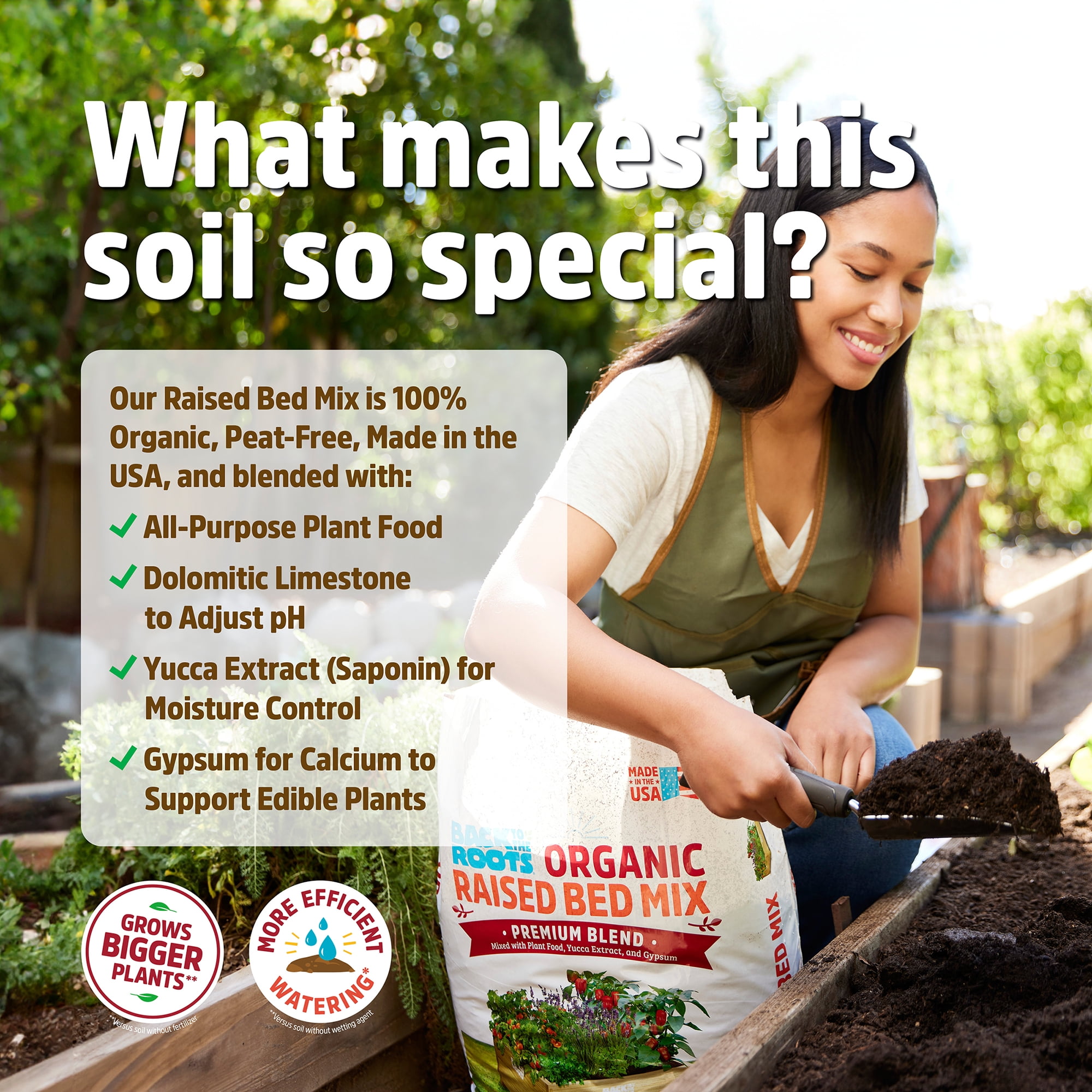Back to the Roots Organic Raised Bed Mix Pallet, 60 1 cu. ft. bags, 1900lb