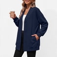 thumbnail image 3 of SUNBS V‑Neck Button Sweatshirts Cardigan for Women Fall Jacket Oversized Casual Clothes with Pockets, 3 of 9