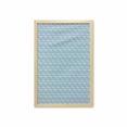 thumbnail image 1 of Hippie Wall Art with Frame, Surfboards Bus Motorcycles Bikes Hawaiian Summer California Design, Printed Fabric Poster for Bathroom Living Room, 23" x 35", Pale Azure Blue and White, by Ambesonne, 1 of 2