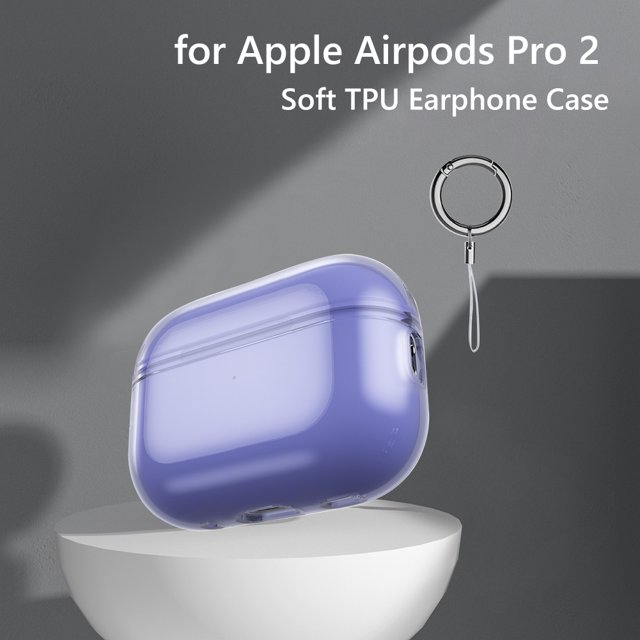 Audífonos Funda de soporte para caja de carga de para Apple Airpods Pro 2 (con orificio morado)