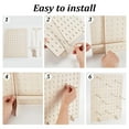 thumbnail image 3 of Wood Pegboard Display Stand Rectangle Wood Jewelry Rack White Peg Board Display Stand for Jewelry Peg Board Accessories Rack Organizer for Craft Shows Selling Vendor Events for DIY, 3 of 6