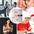 thumbnail image 5 of 9.2x6.7 inch Leather Notebook 100 Sheets, Multi-Pocket Design & Pen Loop Beautiful Butterflies Refillable Journal Organizer, 5 of 6