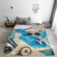 thumbnail image 5 of Pofeuu Vintage Map Travel Essentials Print Ultra-Soft Micro Fleece Blanket,for Bed Or Sofa,All Season Throw Blankets Flannel Blanket-40"x30", 5 of 7