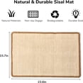 thumbnail image 2 of XIBUFE Cat Scratcher Mat, 23.6 X 15.7 Inch Natural Sisal Cat Scratch Mats, Horizontal Cat Floor Scratching Pad Rug with Sticky Tapes, Protect Sofa and Carpet, 2 of 9