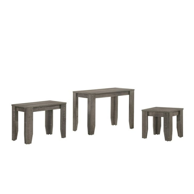 Furniture of America Alexa Transitional Wood 3-Piece Nesting Table in Taupe