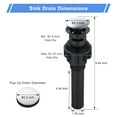 thumbnail image 7 of Wowow Bathroom Sink Drain with Overflow 2 Pack, Polished Chrome Pop Up Drain, 7 of 7