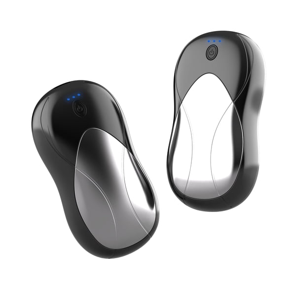 Hand Warmers Rechargeable 2 Pack Portable Pocket Size 3 Heat Settings Magnetic Attraction Electric Hand Warmer for Outdoors Hunting Golf Camping Warm Gifts(Silver Black)