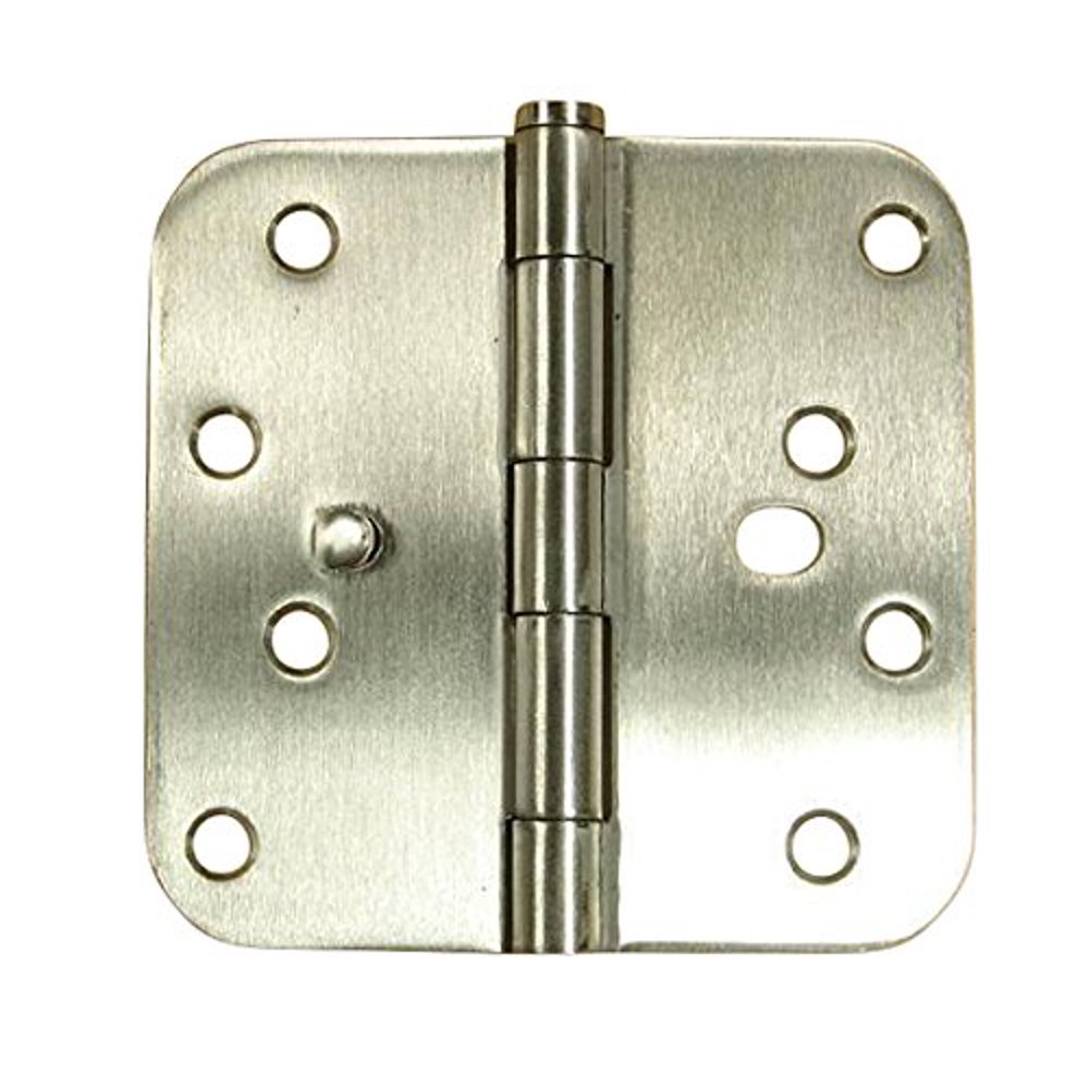 Security Door Hinges Stainless Steel 4" x 4" with 5/8" Radius