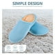 thumbnail image 5 of GOOHOCHY Zapatillas de casa peludas y acogedoras para mujer Zapatillas de felpa acolchadas de algodón para hombre Zapatillas de casa de invierno para parejas - Tamaño 40/41 (Azul), 5 of 7
