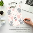 thumbnail image 3 of FORMRS Acrylic Clipboard with Low Profile Clip Standard A4 Letter Size, 12.5" x 9", Cute Elephant, 3 of 8