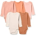 thumbnail image 2 of 5-Pack Organic Cotton Long Sleeve Bodysuits, Pink Sands, 24 Months, 2 of 2