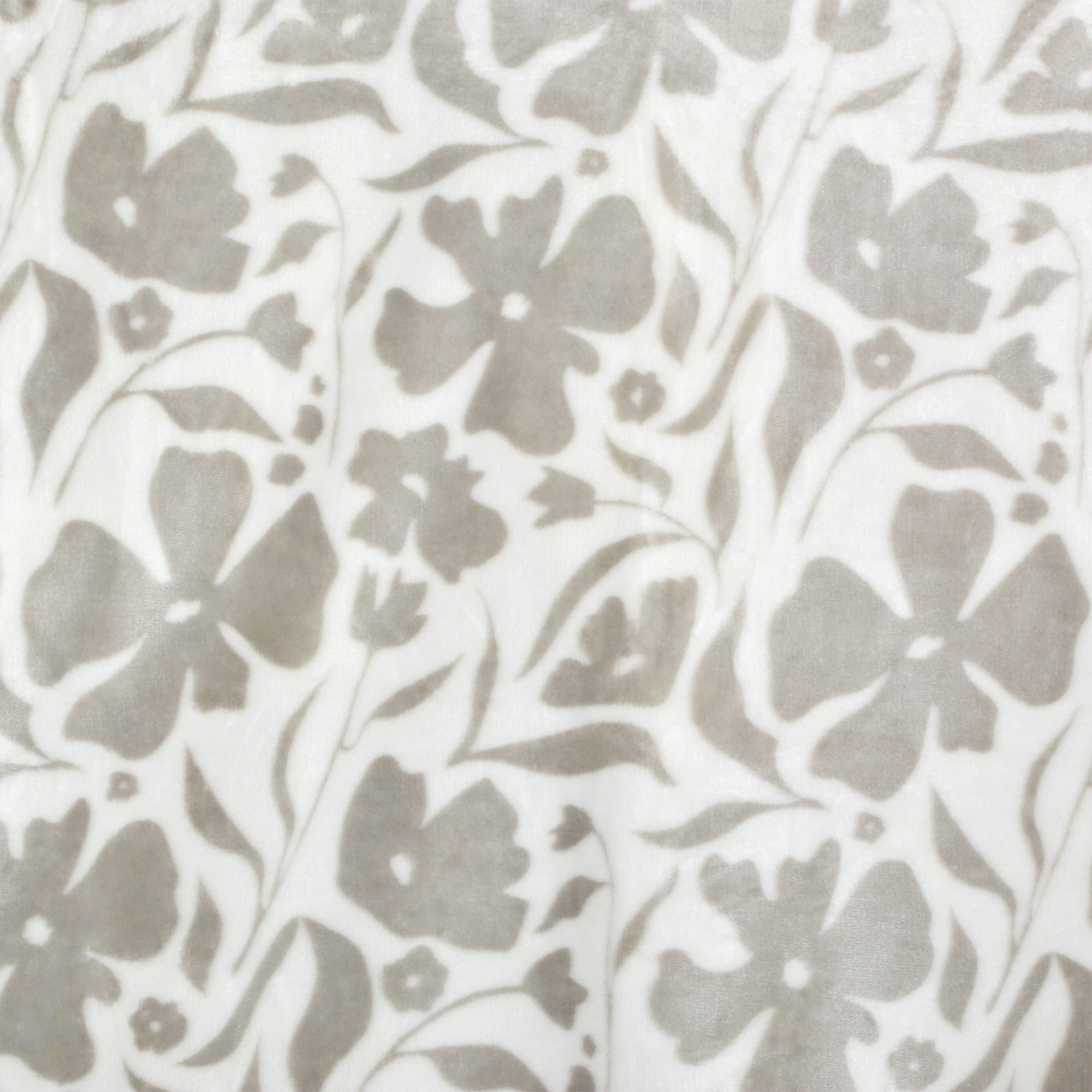 Americanflat Throw Blanket - 50x60 inch Printed Fleece - Floral Design - Lightweight Warmth - White