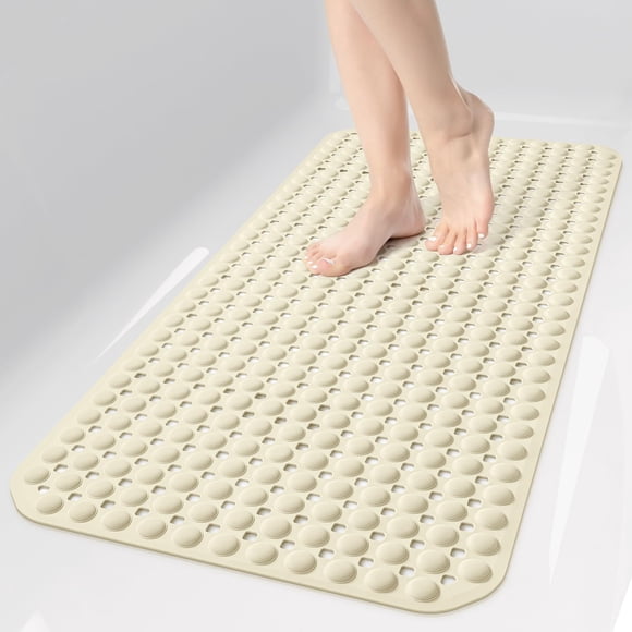 Alfombrilla antideslizante para bañera y ducha Othway, color beige, 90 x 40 cm