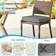 thumbnail image 4 of (Set of 2) Outdoor Chair Cushions for Patio Furniture, Waterproof 19" x 19" x 3" Square Patio Chair Seat Cushion with Non-Slip Ties & Handle, 4 of 9