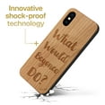 thumbnail image 3 of Case Yard Wooden Case Outside Soft TPU Silicone Slim Fit Shockproof Wood Phone Cover for Girls Boys Men and Women Supports Wireless Charging What would Beyonce Do? Design case for iPhone-XS-Max, 3 of 7