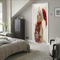thumbnail image 4 of 2 unids/set Navidad perro refrigerador puerta pegatina impermeable autoadhesivo pared Mural calcomanía decoración del hogar, 4 of 5