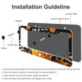 thumbnail image 4 of 2 Pcs Set Black White And Orange Polka Dot Pumpkins License Plate Frames Autumn Thanksgiving License Plate Frame License Plate Shield Frame Aluminum Metal 2 Holes Fits All Car, 4 of 6
