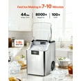 thumbnail image 2 of VEVOR Countertop Ice Maker, 44 lbs per Day, Self-Cleaning Portable Machine with Scoop, 4 lbs Ice-Storage Basket, Nugget Ice-Making Machine with Chewable Ices for Home, Kitchen, Office, Bar & Party, 2 of 8