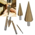thumbnail image 4 of Juego De Brocas Escalonadas De Flauta Recta, Brocas HSS De Titanio De Doble Uso, 6 Piezas/juego Para Madera Cergrey Step Drill Bit, 4 of 8