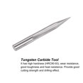 thumbnail image 4 of Cónico Madera Grabado CNC Enrutador , Sólido Carburo 2 Rectas Flautas Tallado Herramienta para Acrílico PVC MDF Plástico, 6mm Vástago 1mm Punta 20 Grado 60mm Longitud, 4 of 6