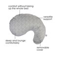 thumbnail image 2 of Boppy Cuddle Pregnancy Pillow, Hypoallergenic Fill, Easy-on Cover, Gray Basket Weave, 2 of 7