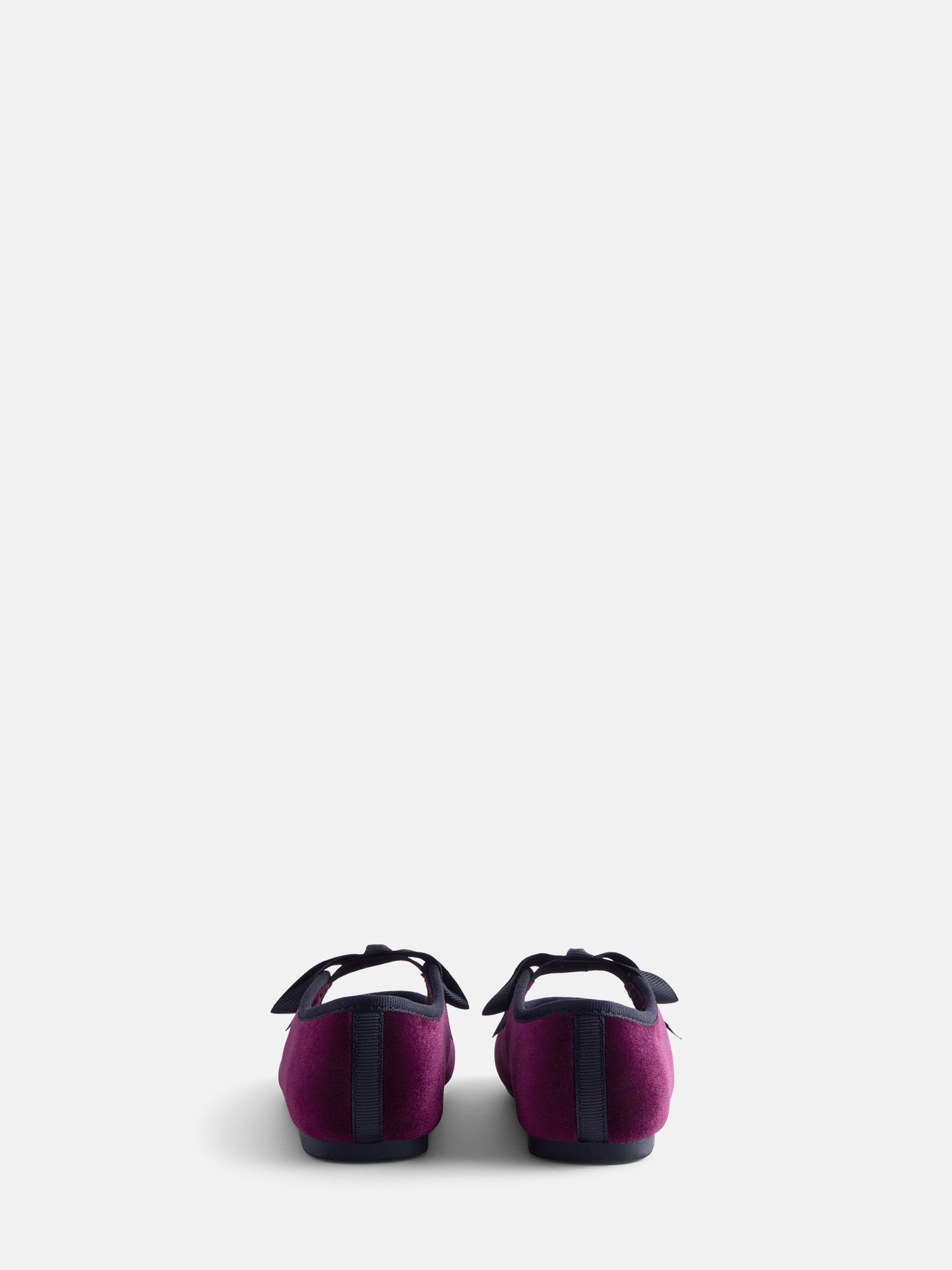 Wonder Nation Toddler Girls Velvet Bow Ballet Flats