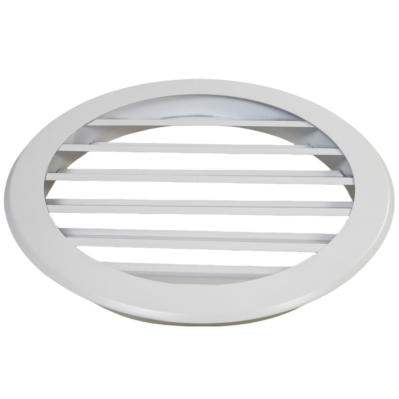 Round Ceiling Diffuser 4 inch Outdoor Rainproof Louver Grille for Living Room Kitchen Duct Ventilation Air Outlet Roofing Vent Aluminium Register White 45 Degree Airflow Round Vent Cover 1-Pack