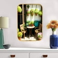 thumbnail image 6 of 12x8 In Framed Plant House Wall Art Decor Spring Green Plant Flower Garden Picture Prints Artwork with Black Frame for Living Room,Crystal Porcelain Painting Wall Decor, 6 of 8