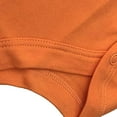 thumbnail image 4 of Couver Baby Cotton Longsleeve Onesie Infant Toddler Lap Shoulder Solid Color Bodysuit, Light Orange, 18M, 4 of 7