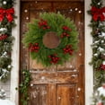 thumbnail image 4 of Bzdzmqm under $5 3Pcs Artificial Christmas Wreath, Christmas Wreath with Berries Decor, Artificial Pine Holiday Wreath, 50cm Door Window Decoration, Realistic Xmas Wreath for Home, 4 of 9