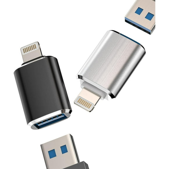 shiyou-Lightning Male to USB Female Adapter Dongle(2Pack) iPhone OTG Converter for 13 12 11 14 Pro Max Xr X Xs Se 7 8Plus iPad Air Camera Card Reader USB Flash Drive Keyboard Mouse Hub MIDI U Disk Pi