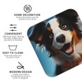 thumbnail image 4 of Pofeuu Playful Smile Cute Dog Print Leather Coasters Set of 6, Round Cups Mugs Mat Pad for Home Kitchen Heat Resistant Drink Coasters,Square, 4 of 7