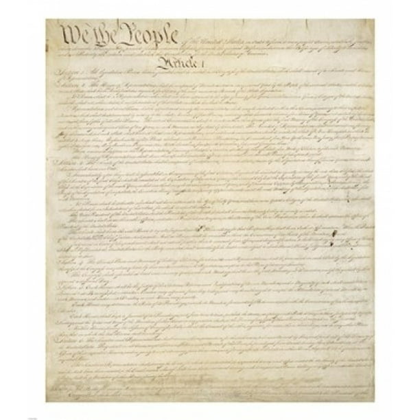 constitution of the united states i poster print 20 x 23