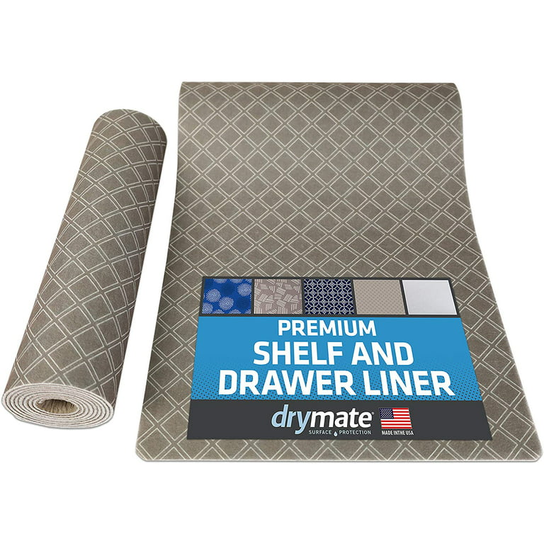 Drymate Premium Shelf Liner and Drawer Liner (Set of 2), (12 inch x 59 inch), Non Adhesive, Durable, Slip Resistant - Absorbent/Waterproof - for