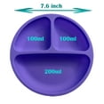 thumbnail image 5 of 2Blue Round Suction Plates for Baby and Toddlers - 100% Silicon Set 1/3 Pcs (Red-Blue-Green), 5 of 6