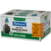 100 Pack 35" x 50" 1.3 Mil Extra Strong Black Oxo-Biodegradable Garbage Bags