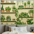 thumbnail image 2 of Fenyluxe  Plant Tapestry Green Botanical Tapestry Wall Hanging Vintage Tropical Plants Wall Tapestries for Classroom Bedroom Potted Plant Backdrop 40x30inch, 2 of 6