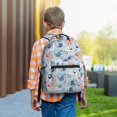 thumbnail image 6 of Disketp Cute Chameleons On Blue Backpack - Comfortable Daypack with The right laptop for you Spacious Main Compartment & other poket - {designName} print, 6 of 6