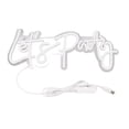 thumbnail image 4 of Party Neon Sign USB Powered Highly Transparent Acrylic Backsheet LED Neon Light Wall Sign for Bedroom Decoration Cold White, 4 of 16