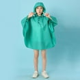 thumbnail image 4 of Huowey Kids Boys Girls Student's Solid Color Outdoor Hooded Poncho Raincoat With School Bag Children Clothing Trendy Dailywear, 3-5 Years, 4 of 6